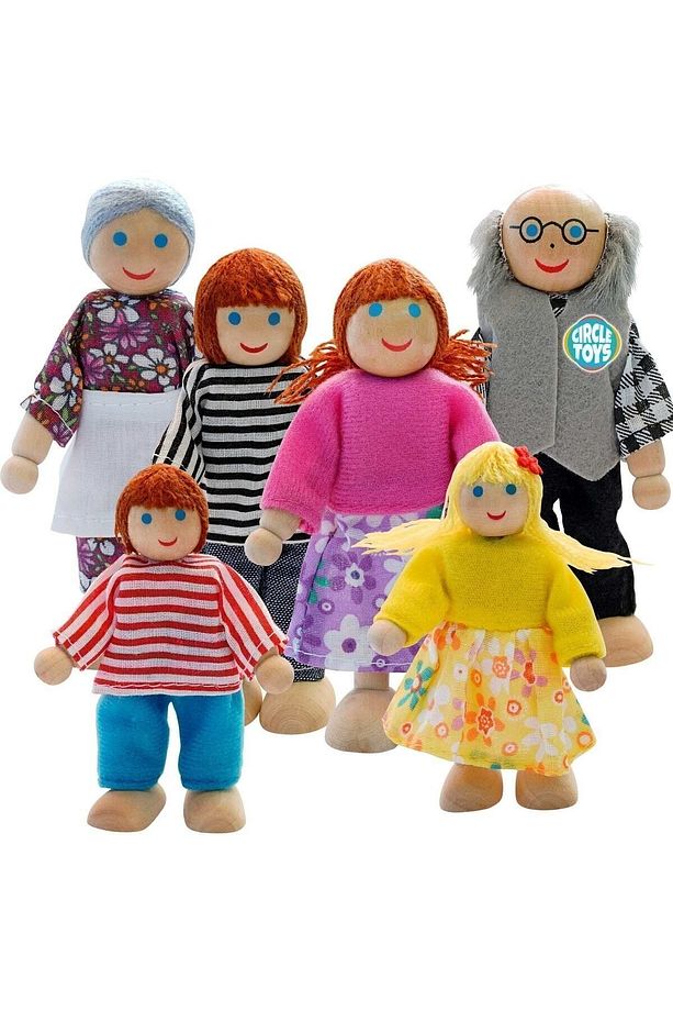 6'lı Ahşap Kukla Aile Seti - 3