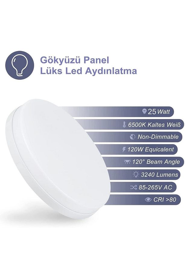 Banyo Yuvarlak Avize 25watt-30cm X 30cm Lüks Led Aydınlatma, Lüks Yuvarlak Banyo Avize - 8