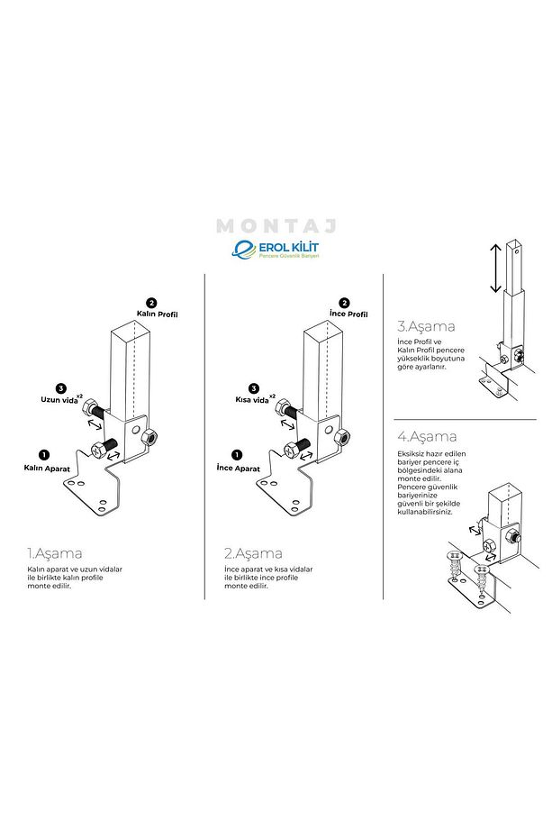 Uzun Pencerelere Özel Uzayıp Kısalan Korkuluk 3 Adet - 130 Cm Ile 160 Cm Arasında Uzayıp Kısalır - 7