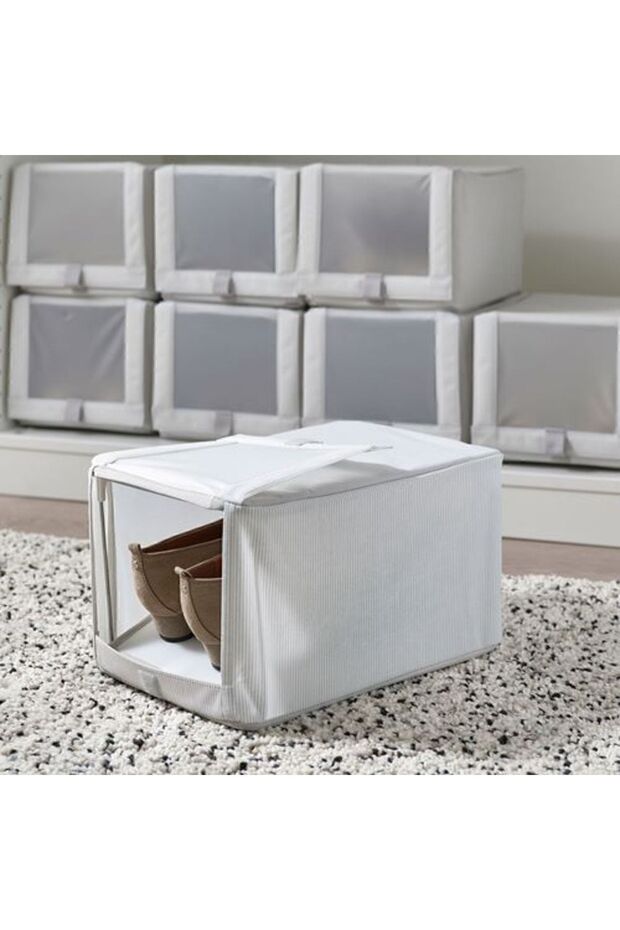 صندوق الأحذية أبيض رمادي - 2