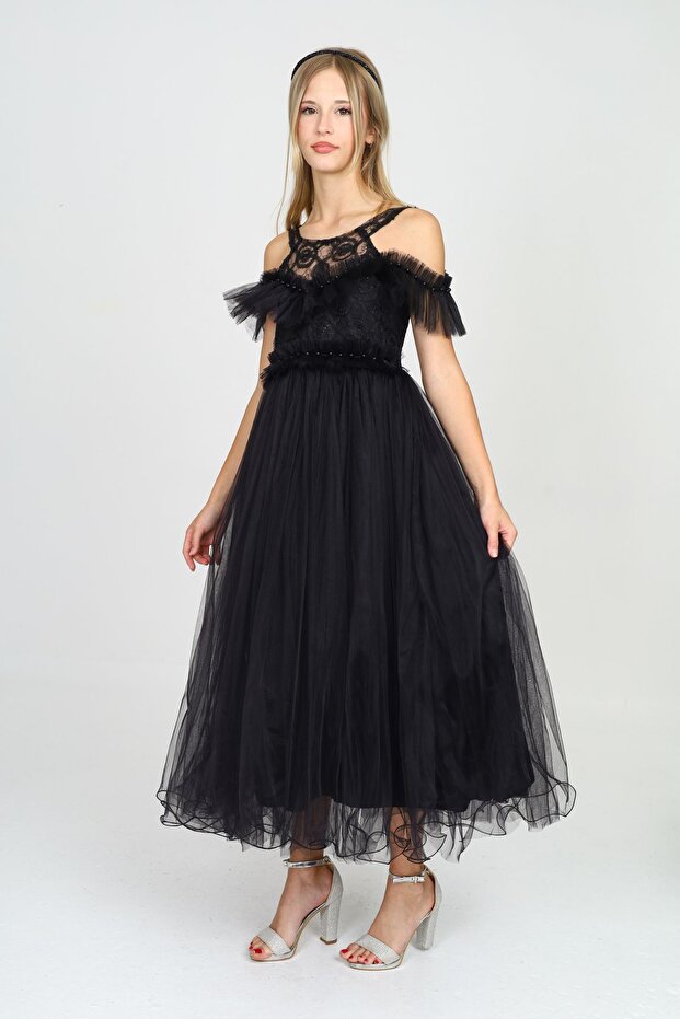 Genç/Kız Çocuk Abiye Elbise&Düğün Elbisesi Doğum Günü Parti Elbisesi - 5