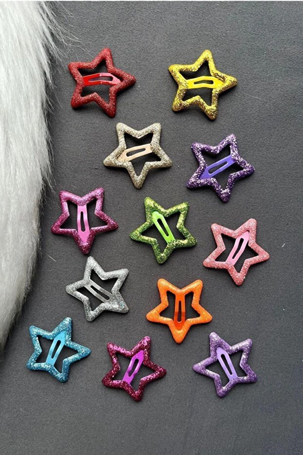 Glittery Star Snap-Fastened Hair Clip