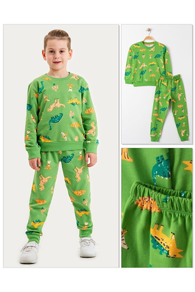 طقم خيطين بنمط ديناصور للأولاد - 4