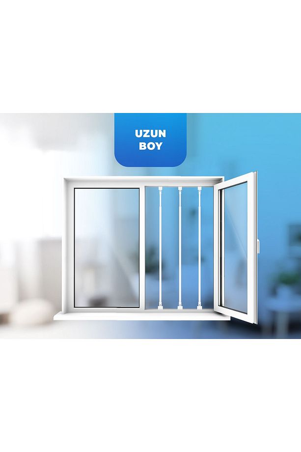 Uzun Pencerelere Özel Uzayıp Kısalan Korkuluk 3 Adet - 130 Cm Ile 160 Cm Arasında Uzayıp Kısalır - 1