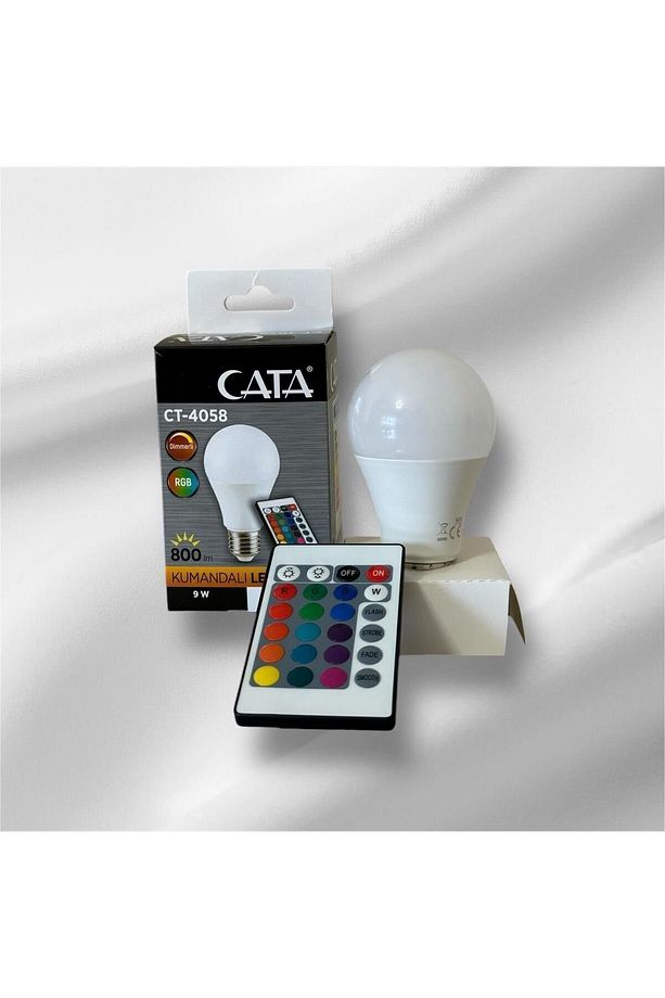 CT4058 KUMANDALI RGB DİM EDİLEBİLİR 9W E27 LED AMPUL - 1