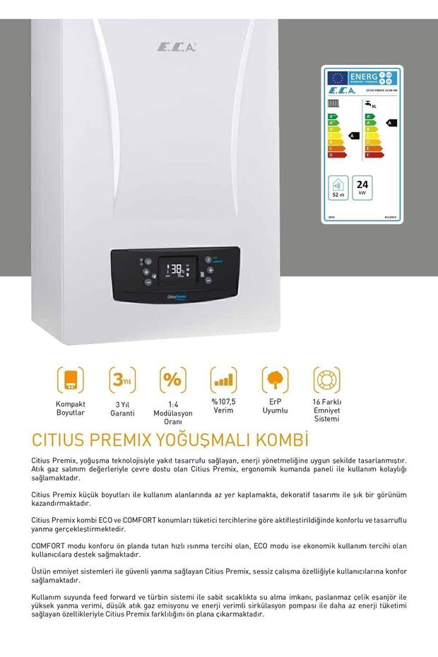 Citius Premix 24 Kw (BACA SETİ DAHİLDİR.) - 2