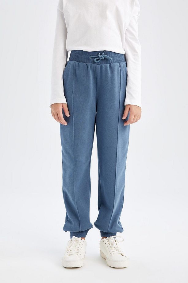 Kız Çocuk Beli Paçası Lastikli Cepli Basic Düz Jogger Eşofman Altı D0731a824au - 4