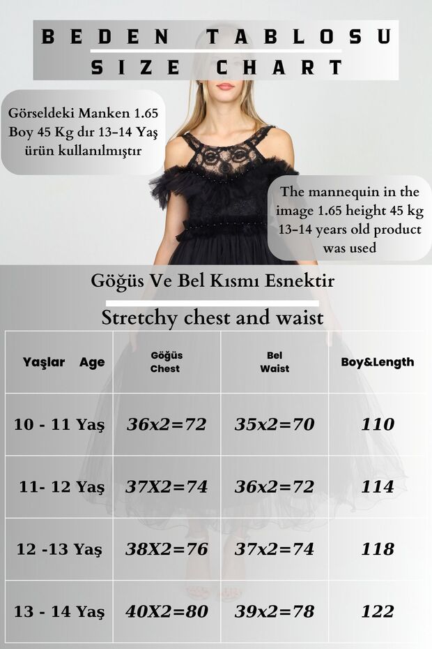 Genç/Kız Çocuk Abiye Elbise&Düğün Elbisesi Doğum Günü Parti Elbisesi - 4