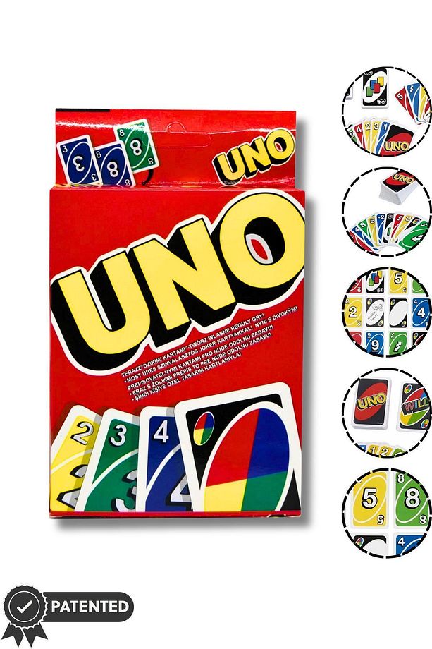 Uno Çift Deste 112 Kart Uno Oyun Kağıt Aile Oyunu - 1