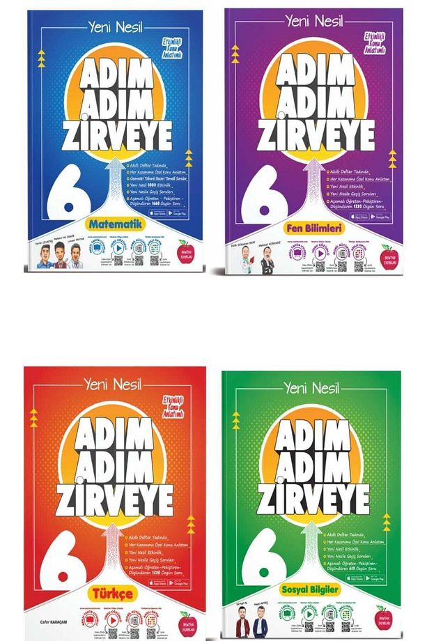 Newton 6.Sınıf Adım Adım Zirveye Matematik Fen Bilimleri Türkçe Sosyal Soru Bankası 2024 2025 LGS - 1
