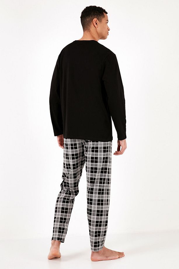Ekoseli Pamuklu Regular Fit Uzun Kollu Pijama Takımı Erkek PİJAMA TAKIMI 6572005 - 6