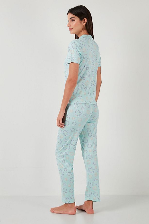 Regular Fit Gömlek Yaka Kısa Kollu Pijama Takımı  PİJAMA TAKIMI 65780124 - 8