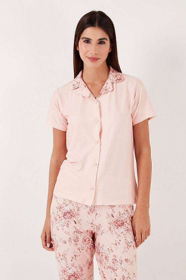 Regular Fit Gömlek Yaka Kısa Kollu Pijama Takımı  PİJAMA TAKIMI 65730101 - 4