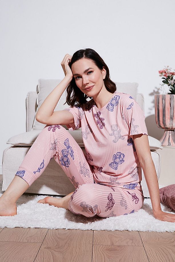 Regular Fit Kısa Kollu Pijama Takımı  PİJAMA TAKIMI 65740104 - 1
