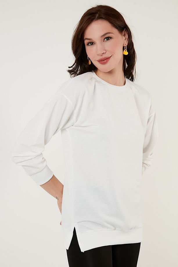 Pamuklu Regular Fit Bisiklet Yaka Basic Sweat Sweat 5863569 - 4