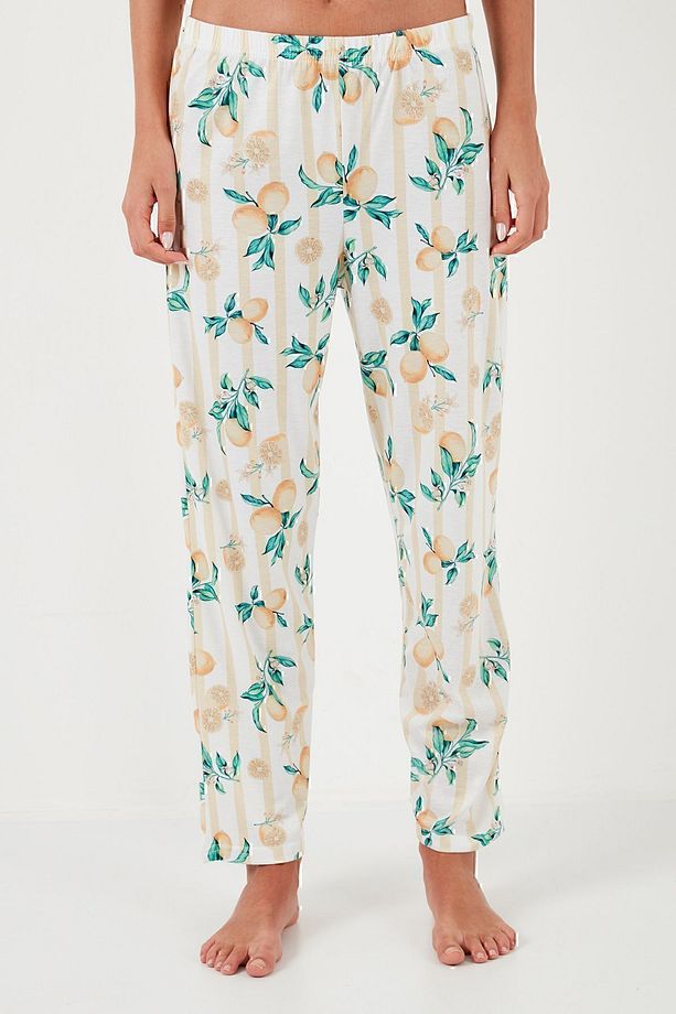 Regular Fit Bisiklet Yaka Kısa Kollu Pijama Takımı Pijama Takımı 65770105 - 6