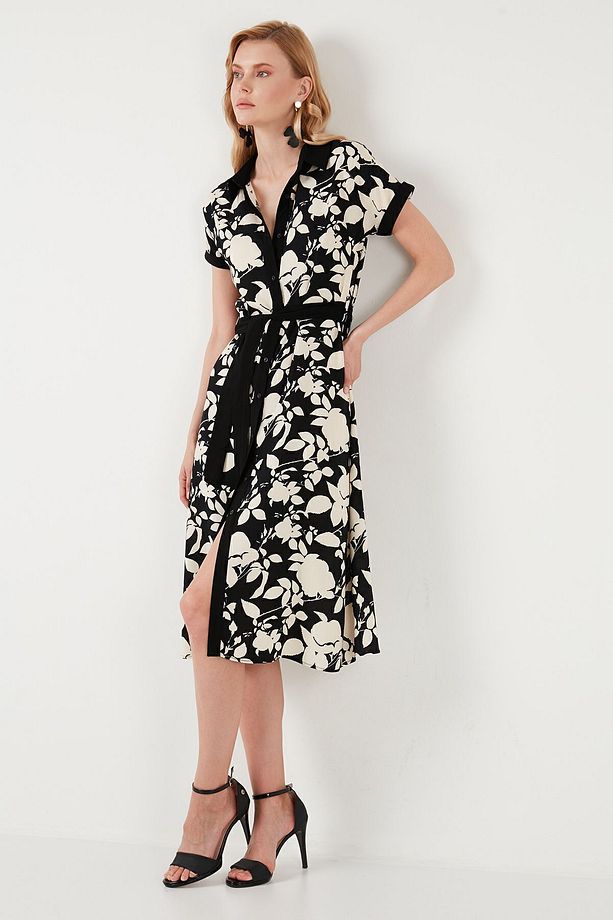 Kemerli Regular Fit Midi Gömlek Elbise  ELBİSE 66924552S4 - 6