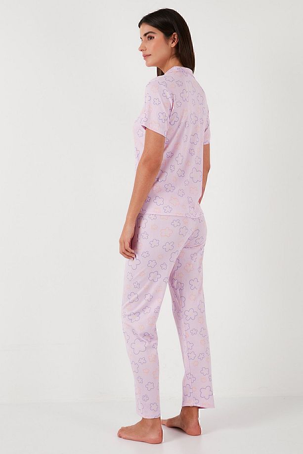 Regular Fit Gömlek Yaka Kısa Kollu Pijama Takımı  PİJAMA TAKIMI 65780124 - 8