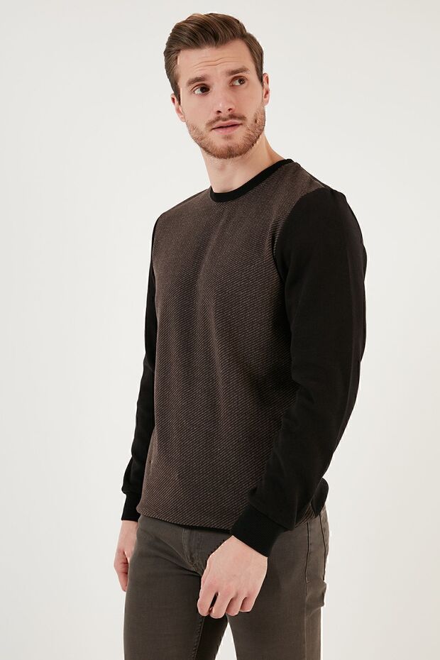 Cotton Regular Fit Crew Neck Sweat Men's Sweat 5905041