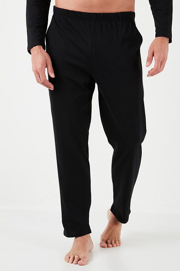 Pamuklu Beli Lastikli Regular Fit Uzun Kollu Pijama Takımı Erkek PİJAMA TAKIMI 6572008 - 5