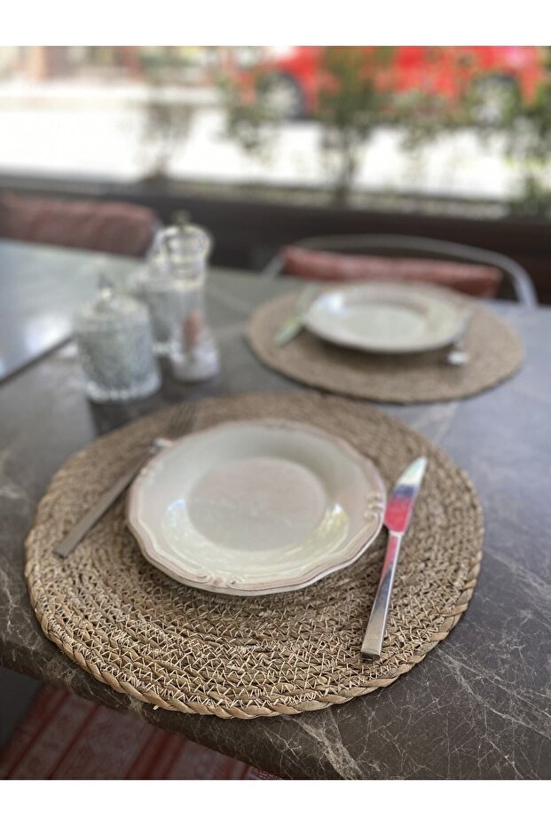 Hasır Amerikan Servis Bambu Örme Supla 2'li 35x35cm - 2