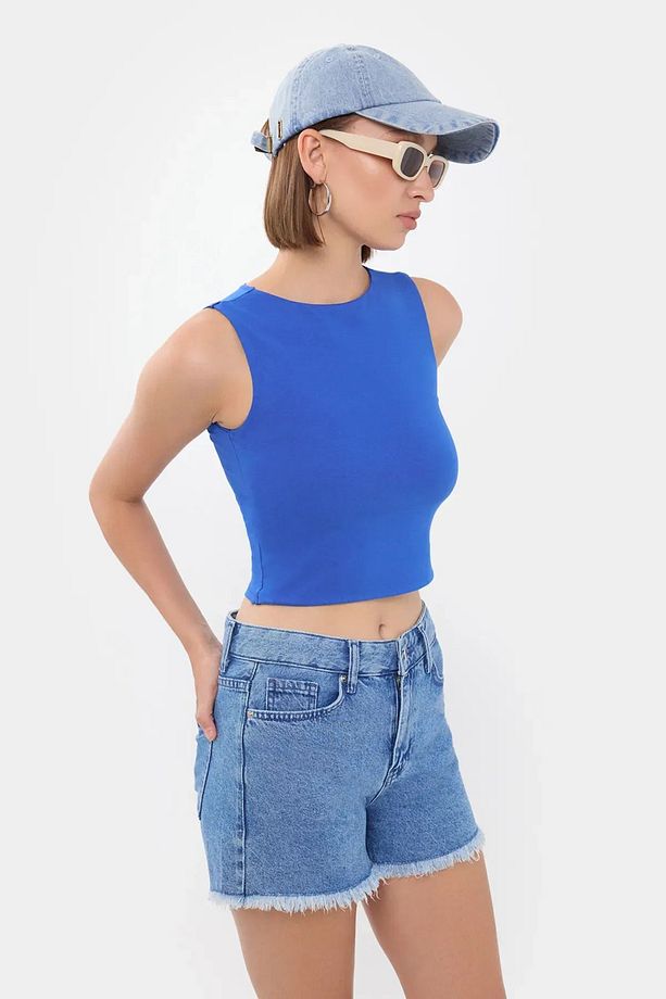 Yuvarlak Yaka Basic Tank Top - 3