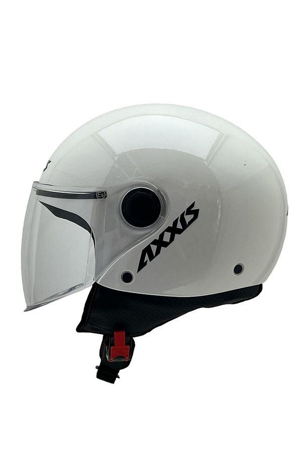 AXXİS SQUARE YARIM KASK SOLİD PARLAK BEYAZ - 1