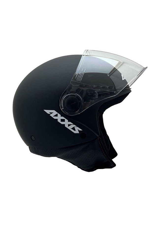 AXXİS SQUARE YARIM KASK SOLİD MAT SİYAH - 3