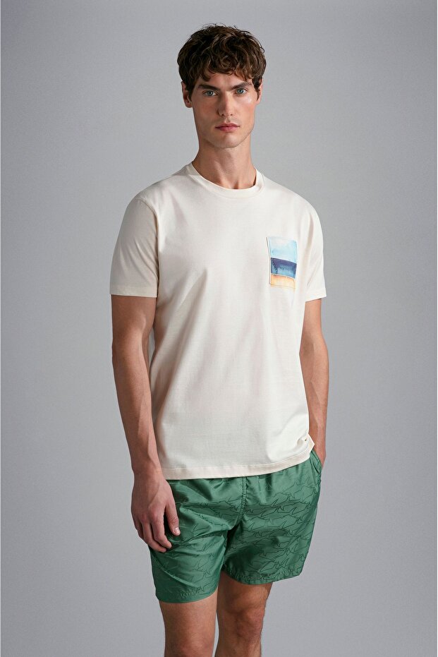MEN'S KNITTED T-SHIRT C.WCOTTON