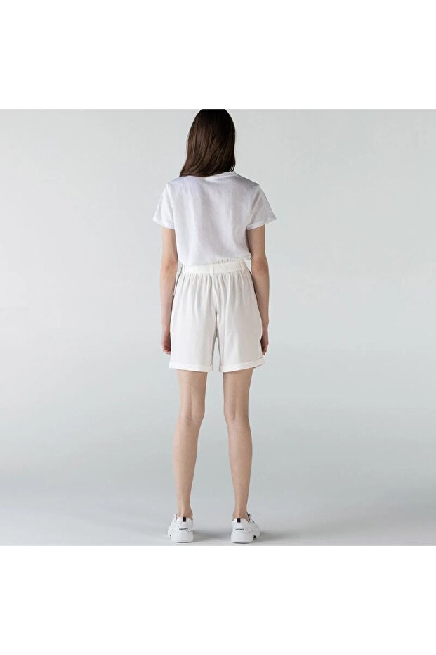 Kadın Krem Şort - 3