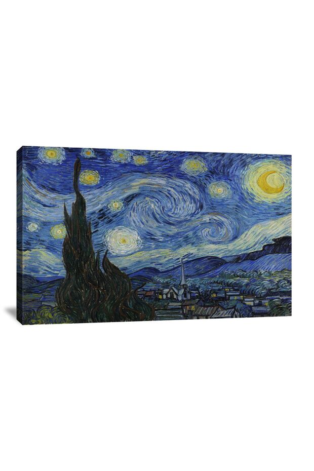 Yıldızlı Gece Kanvas Tablo, Van Gogh Tablo - 4