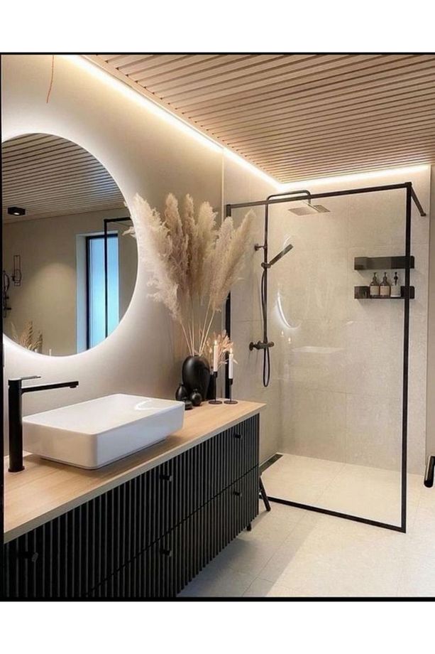 Yuvarlak Banyo Makyaj Aynası Şişe Cam Flontel-e Aynadır 60 Çapında Günışığı Ledli Ayna - 3