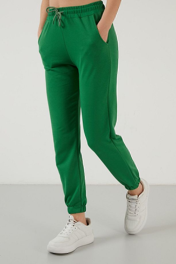 Pamuklu Beli Ve Paçası Lastikli Basic Jogger Eşofman Altı Bayan Eşofman Altı 5864171 - 4