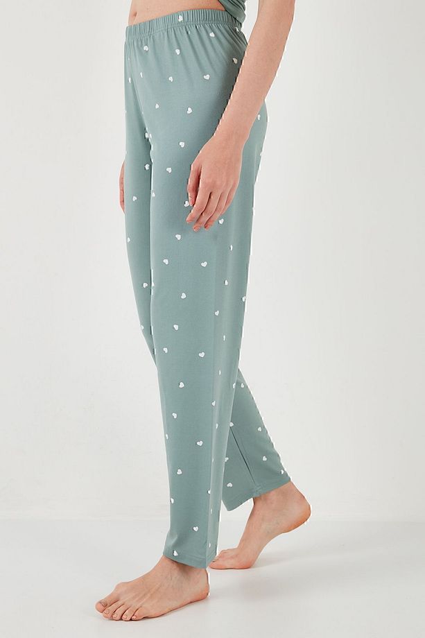 Yumuşak Dokulu Bisiklet Yaka Pijama Takımı  PİJAMA TAKIMI 6097605 - 6