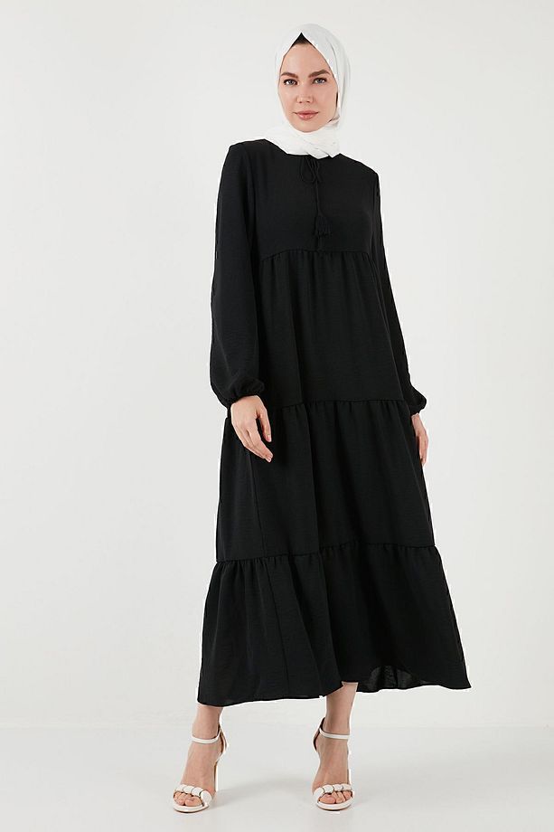 Modest Regular Fit Dik Yaka Uzun Elbise  ELBİSE 611EL545 - 7