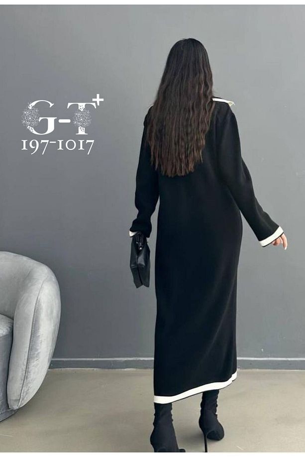 TRİKO DÜĞMELİ UZUN ELBİSE - 3