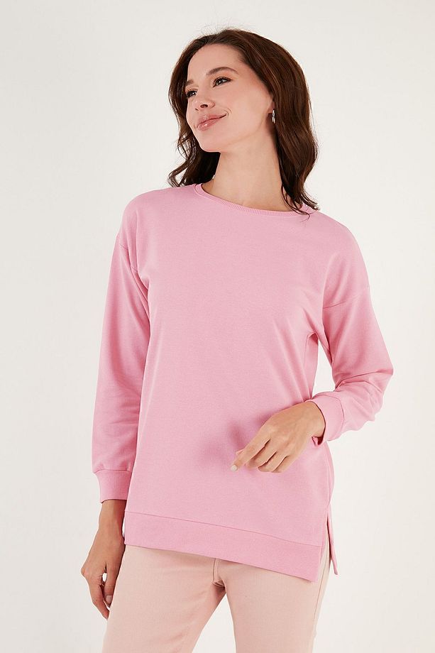 Pamuklu Regular Fit Bisiklet Yaka Basic Sweat Sweat 5863569 - 1
