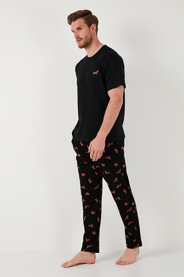 Pamuklu Regular Fit Kısa Kollu Pijama Takımı Erkek PİJAMA TAKIMI 6572012 - 4