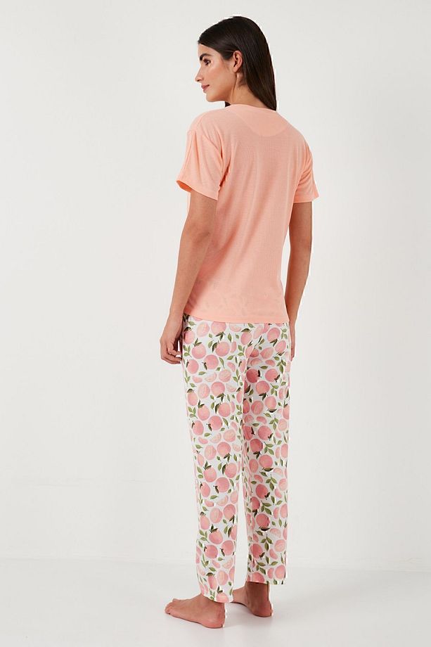 Regular Fit Bisiklet Yaka Kısa Kollu Pijama Takımı Pijama Takımı 65770105 - 7
