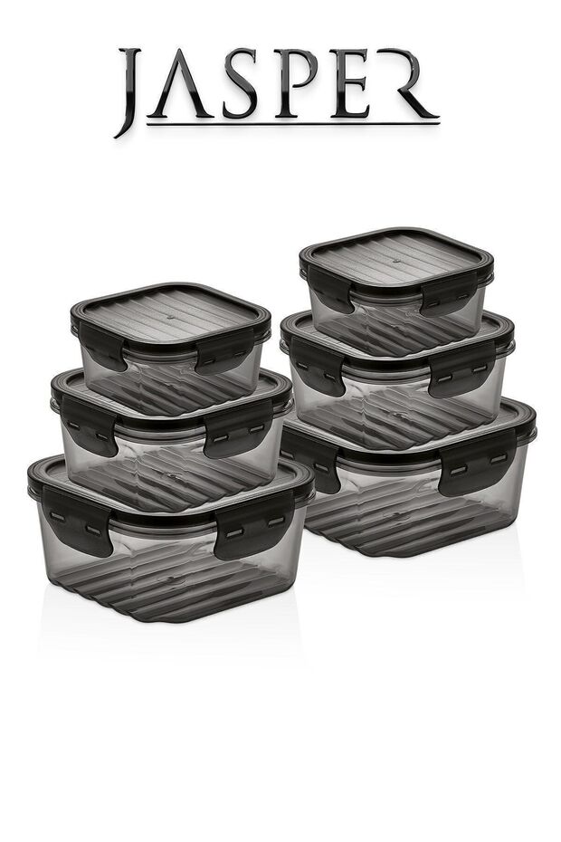 JPR-0113 6'Adet Saklama Kabı 1400ml+800ml+400ml Plastik Saklama Seti - 2