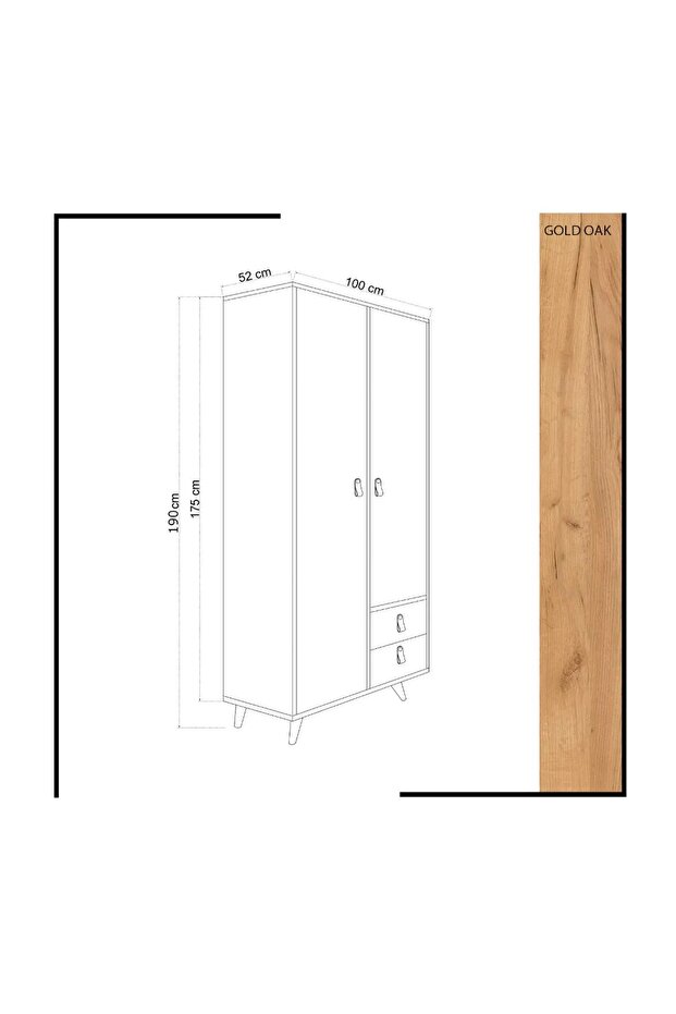 Lusso 2 Kapaklı Gardrop - 4