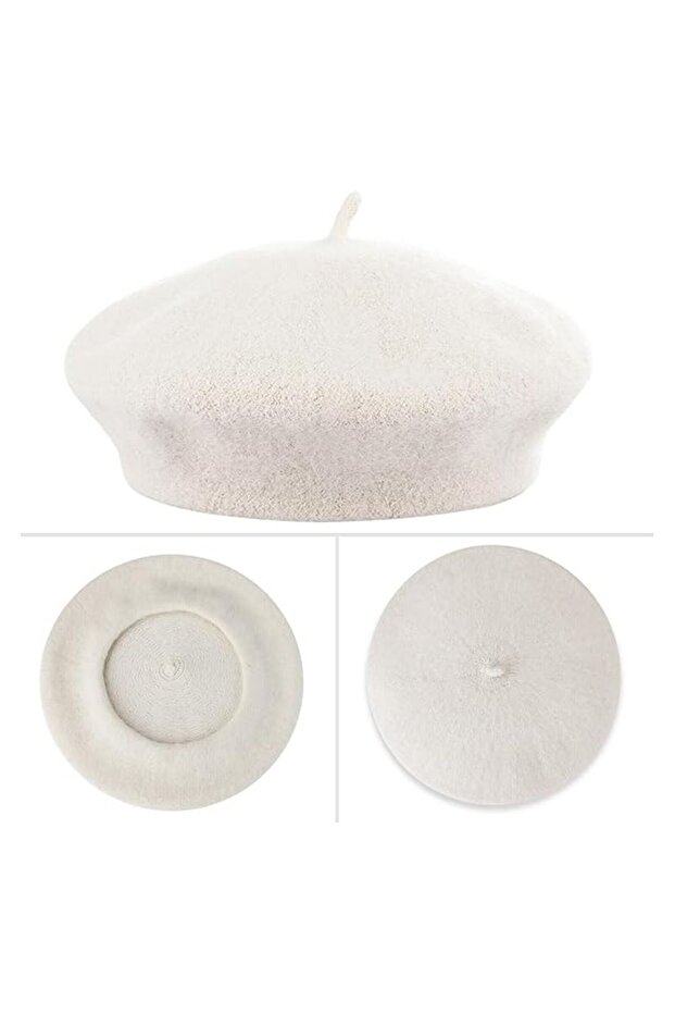 Fransız Ressam Keçe Bere Ekru - 4