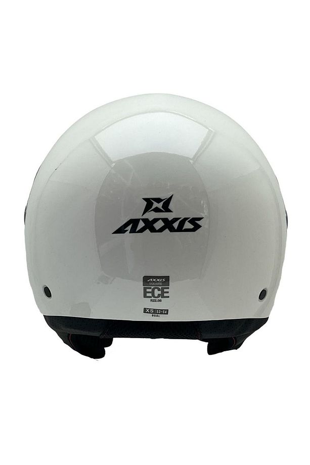 AXXİS SQUARE YARIM KASK SOLİD PARLAK BEYAZ - 4
