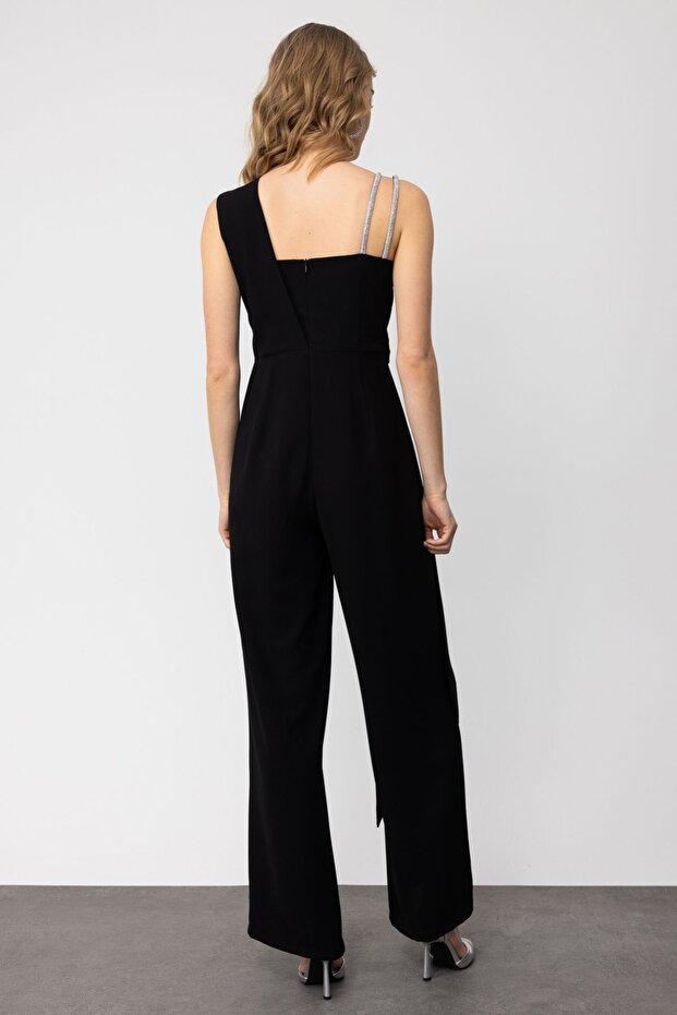 Mi Taş İşlemeli Çift Askılı Tulum - 6