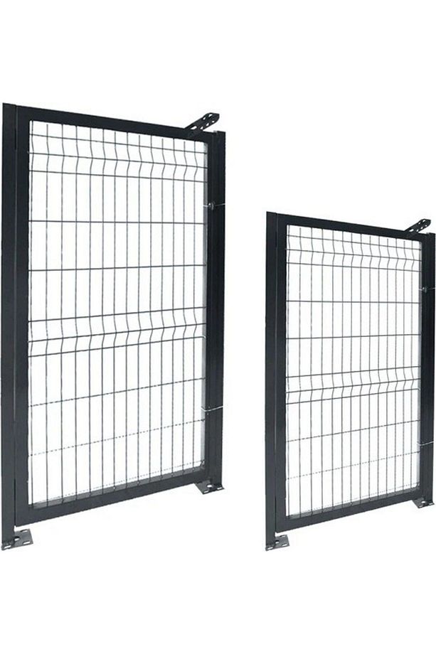 Kanatlı Hazır Panel Çit Kapı Antrasit - Bahçe Kapısı - Panel Tel Çit Kapı 100 X 100 - 4