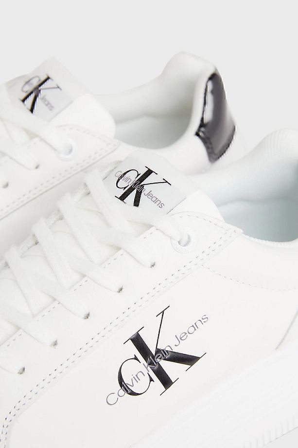 Logolu Platform Topuk Deri Sneaker Ayakkabı YW0YW0143101W  AYAKKABI YW0YW01431 01W - 4