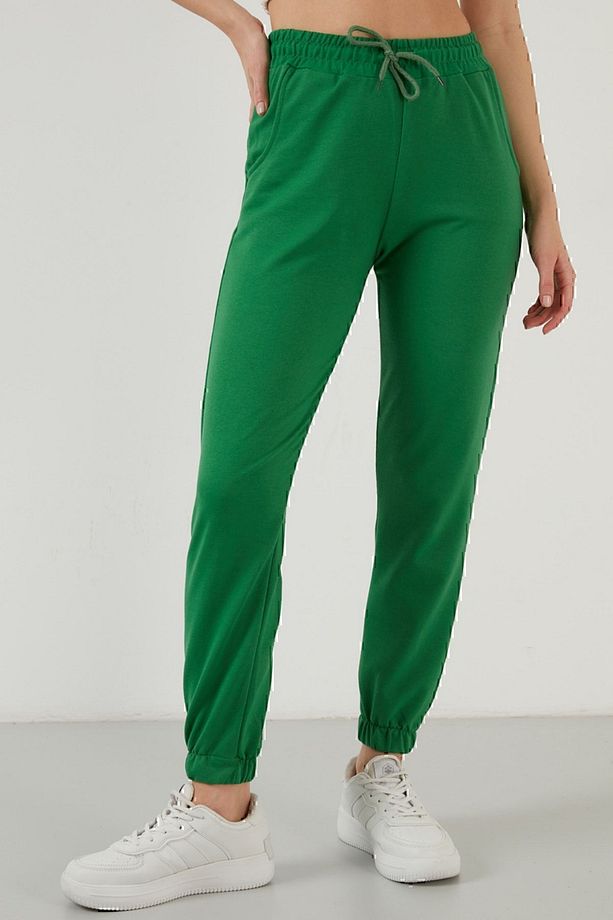 Pamuklu Beli Ve Paçası Lastikli Basic Jogger Eşofman Altı Bayan Eşofman Altı 5864171 - 3