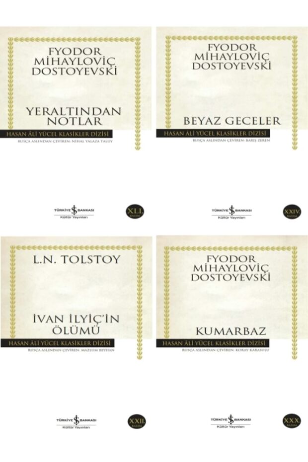Kumarbaz + ivan Ilyiç'in Ölümü + yeraaltından Notlar + beyaz Geceler 4 Book Set