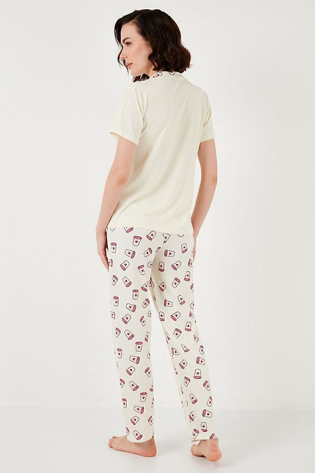 Regular Fit Gömlek Yaka Kısa Kollu Pijama Takımı Pijama Takımı 65740102 - 7