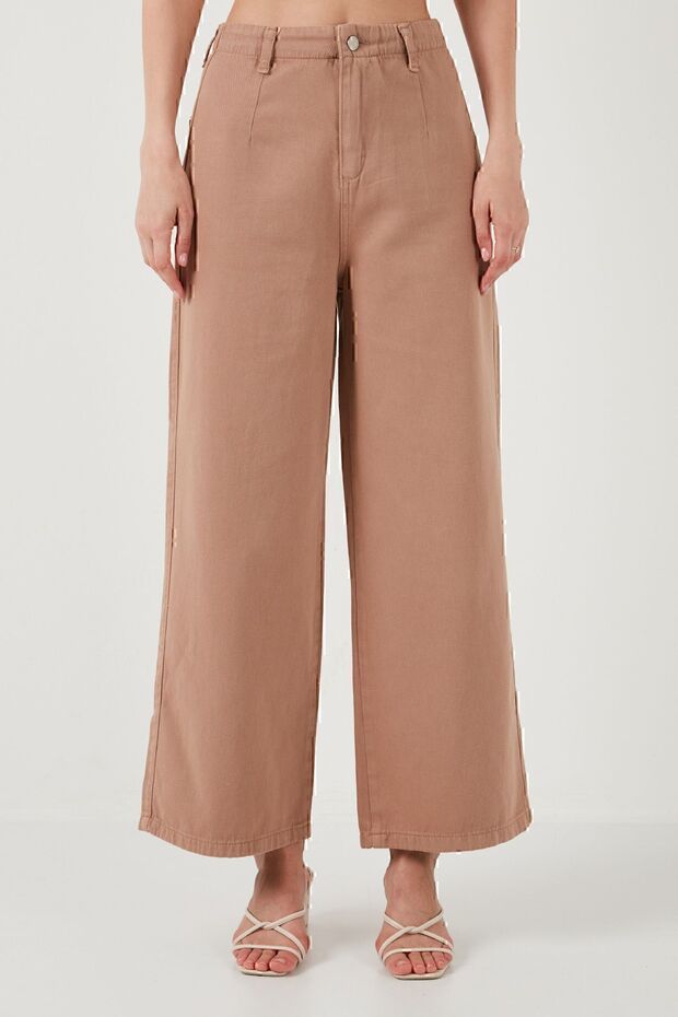 Pamuklu Relaxed Fit Geniş Paça Pantolon  PANTOLON 668YP5237 - 4